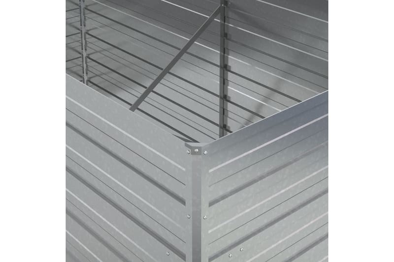 Odlingslåda upphöjd galvaniserat stål 160x80x77 cm silver - Silver - Utemöbler - Övrigt utemöbler - Tillbehör utomhus - Utomhuskrukor