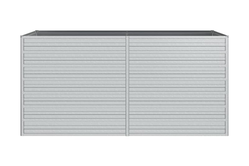 Odlingslåda upphöjd galvaniserat stål 160x80x77 cm silver - Silver - Utemöbler - Övrigt utemöbler - Tillbehör utomhus - Utomhuskrukor