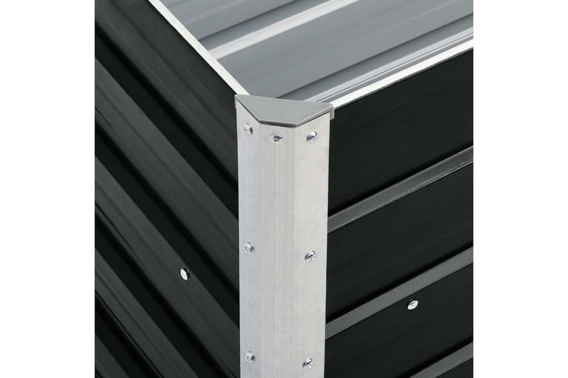 Odlingslåda upphöjd galvaniserat stål 240x40x77 cm antracit - Grå - Blomlåda - Utomhuskrukor