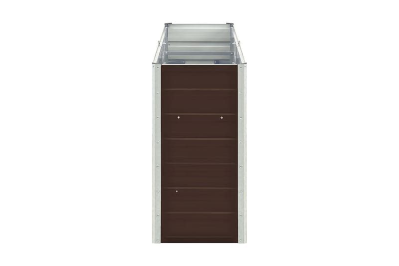 Odlingslåda upphöjd galvaniserat stål 240x40x77 cm brun - Brun - Utemöbler - Övrigt utemöbler - Tillbehör utomhus - Utomhuskrukor