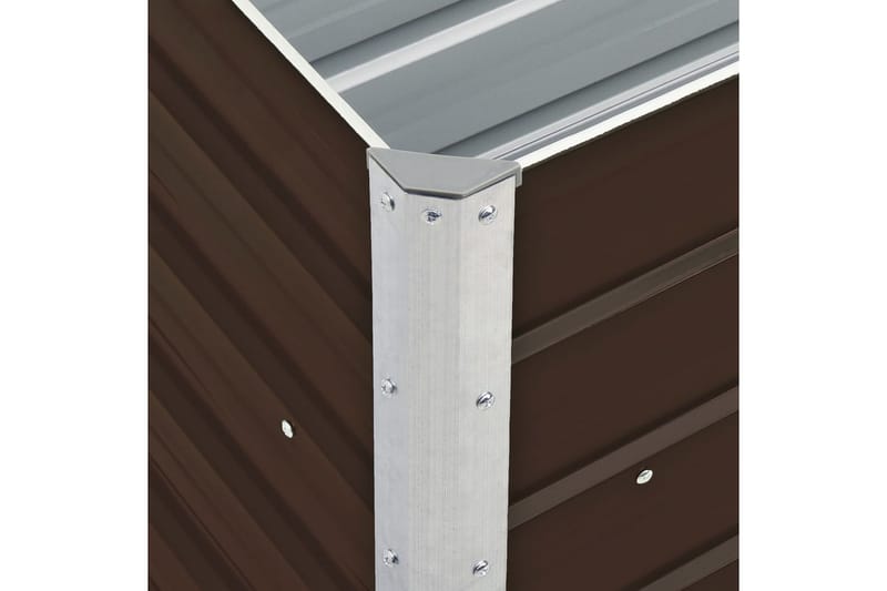 Odlingslåda upphöjd galvaniserat stål 240x40x77 cm brun - Brun - Utemöbler - Övrigt utemöbler - Tillbehör utomhus - Utomhuskrukor