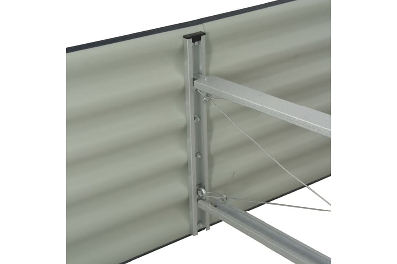 Odlingslåda upphöjd galvaniserat stål 240x80x44 cm grå - Grå - Blomlåda - Utomhuskrukor