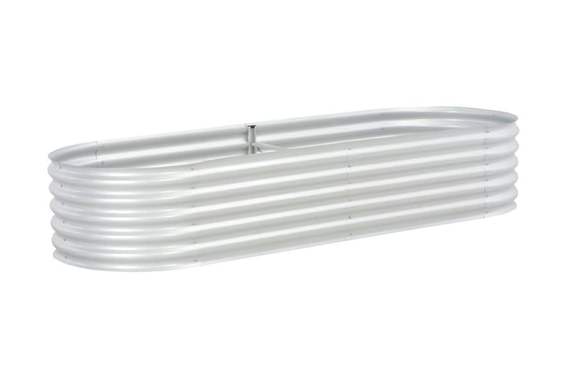 Odlingslåda upphöjd galvaniserat stål 240x80x44 cm silver - Silver - Utemöbler - Övrigt utemöbler - Tillbehör utomhus - Utomhuskrukor