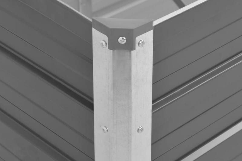 Odlingslåda upphöjd galvaniserat stål 240x80x45 cm grå - Grå - Blomlåda - Utomhuskrukor