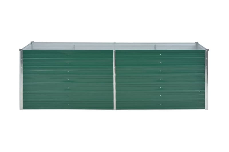 Odlingslåda upphöjd galvaniserat stål 240x80x77 cm grön - Grön - Blomlåda - Utomhuskrukor