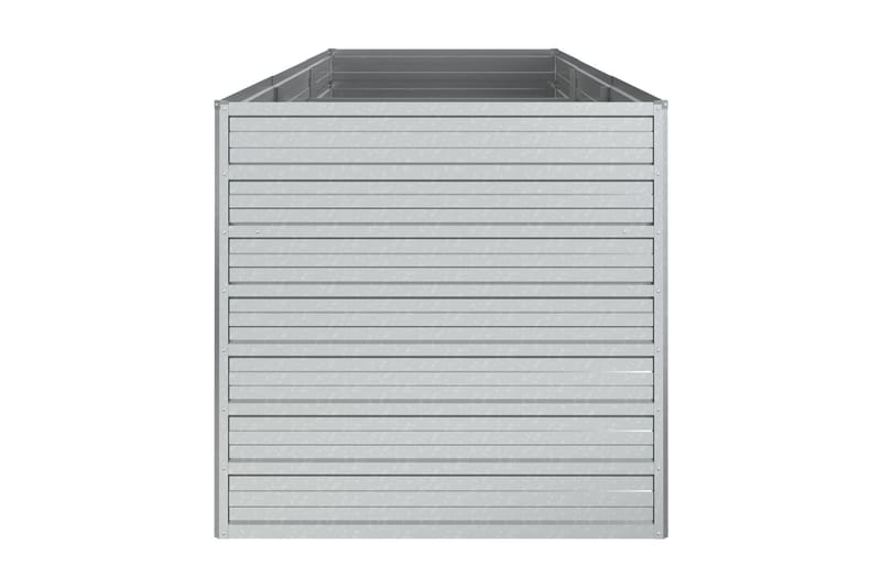 Odlingslåda upphöjd galvaniserat stål 240x80x77 cm silver - Silver - Utemöbler - Övrigt utemöbler - Tillbehör utomhus - Utomhuskrukor