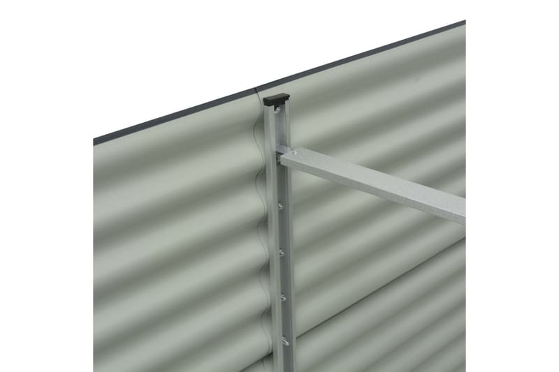 Odlingslåda upphöjd galvaniserat stål 240x80x81 cm grå - Grå - Blomlåda - Utomhuskrukor
