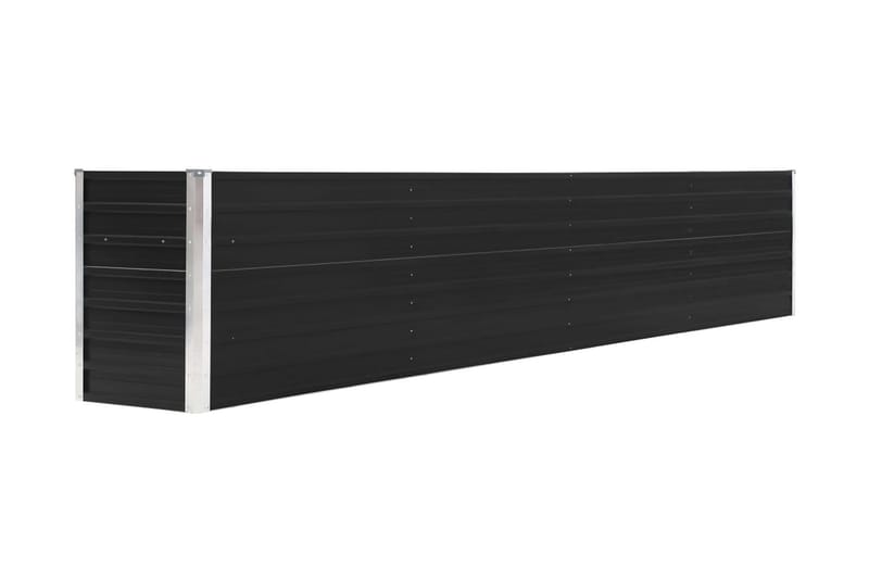 Odlingslåda upphöjd galvaniserat stål 320x40x45 cm antracit - Grå - Utemöbler - Övrigt utemöbler - Tillbehör utomhus - Utomhuskrukor