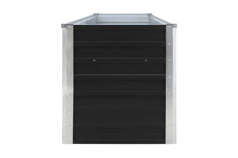 Odlingslåda upphöjd galvaniserat stål 320x40x45 cm antracit - Grå - Utemöbler - Övrigt utemöbler - Tillbehör utomhus - Utomhuskrukor