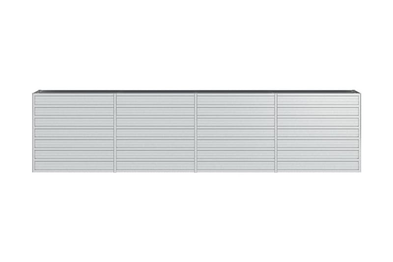 Odlingslåda upphöjd galvaniserat stål 320x40x77 cm silver - Silver - Utemöbler - Övrigt utemöbler - Tillbehör utomhus - Utomhuskrukor