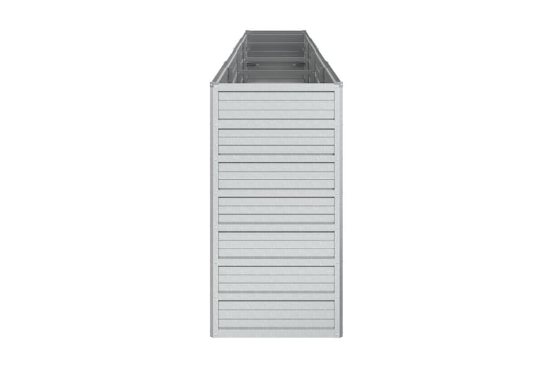 Odlingslåda upphöjd galvaniserat stål 320x40x77 cm silver - Silver - Utemöbler - Övrigt utemöbler - Tillbehör utomhus - Utomhuskrukor
