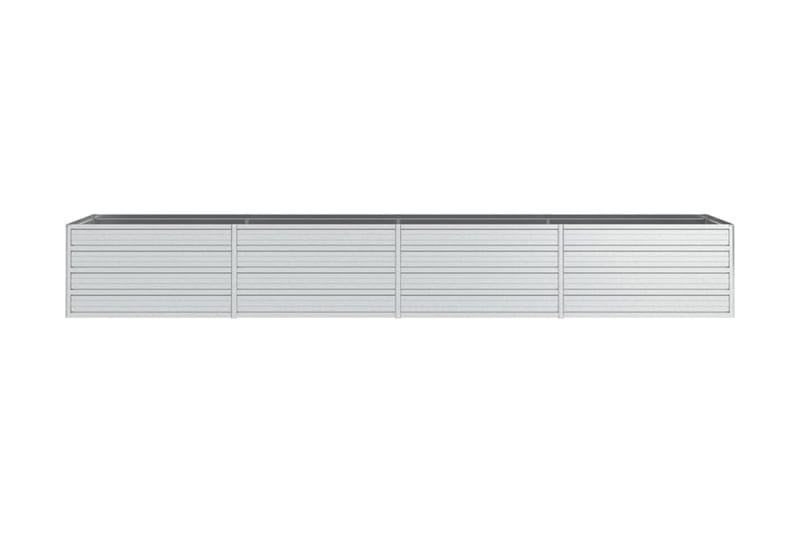 Odlingslåda upphöjd galvaniserat stål 320x80x45 cm silver - Silver - Utemöbler - Övrigt utemöbler - Tillbehör utomhus - Utomhuskrukor