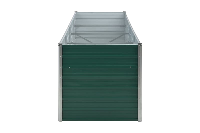 Odlingslåda upphöjd galvaniserat stål 320x80x77 cm grön - Grön - Utemöbler - Övrigt utemöbler - Tillbehör utomhus - Utomhuskrukor