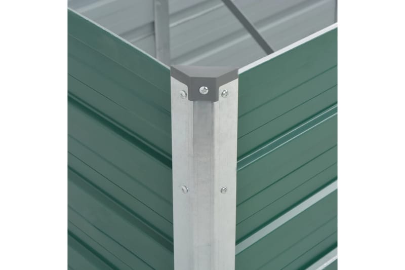Odlingslåda upphöjd galvaniserat stål 320x80x77 cm grön - Grön - Utemöbler - Övrigt utemöbler - Tillbehör utomhus - Utomhuskrukor