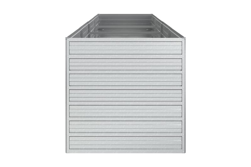 Odlingslåda upphöjd galvaniserat stål 320x80x77 cm silver - Silver - Utemöbler - Övrigt utemöbler - Tillbehör utomhus - Utomhuskrukor