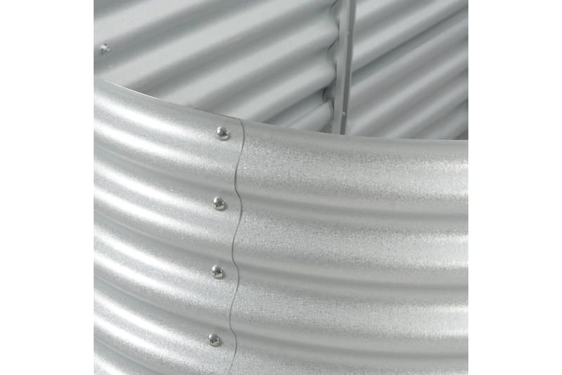 Odlingslåda upphöjd galvaniserat stål 320x80x81 cm silver - Silver - Blomlåda - Utomhuskrukor