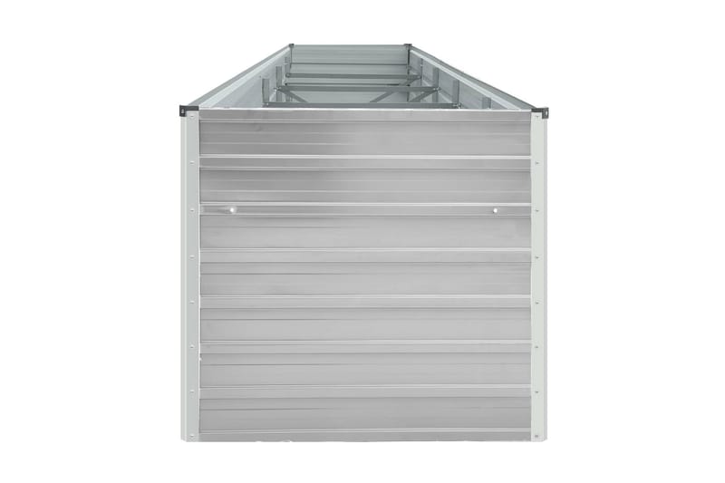 Odlingslåda upphöjd galvaniserat stål 400x80x45 cm grå - Grå - Utemöbler - Övrigt utemöbler - Tillbehör utomhus - Utomhuskrukor