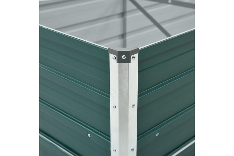 Odlingslåda upphöjd galvaniserat stål 400x80x77 cm grön - Grön - Blomlåda - Utomhuskrukor