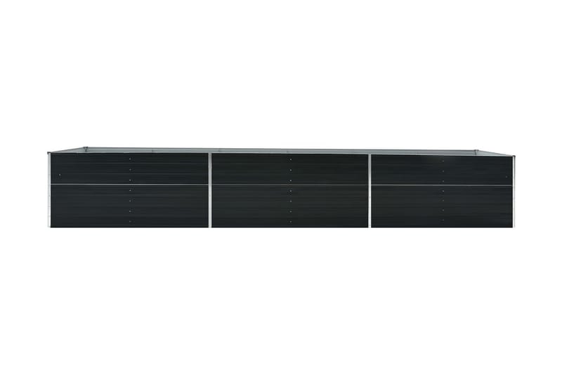Odlingslåda upphöjd galvaniserat stål 480x80x45 cm antracit - Grå - Blomlåda - Utomhuskrukor