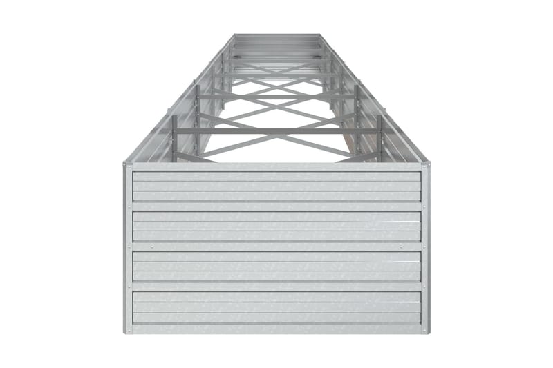 Odlingslåda upphöjd galvaniserat stål 600x80x45 cm silver - Silver - Utemöbler - Övrigt utemöbler - Tillbehör utomhus - Utomhuskrukor