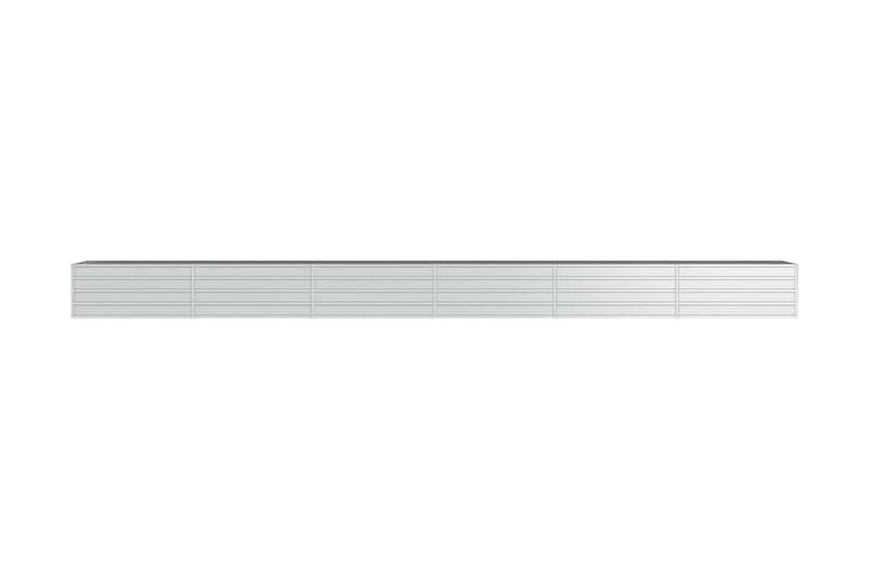 Odlingslåda upphöjd galvaniserat stål 600x80x45 cm silver - Silver - Utemöbler - Övrigt utemöbler - Tillbehör utomhus - Utomhuskrukor