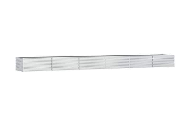 Odlingslåda upphöjd galvaniserat stål 600x80x45 cm silver - Silver - Utemöbler - Övrigt utemöbler - Tillbehör utomhus - Utomhuskrukor