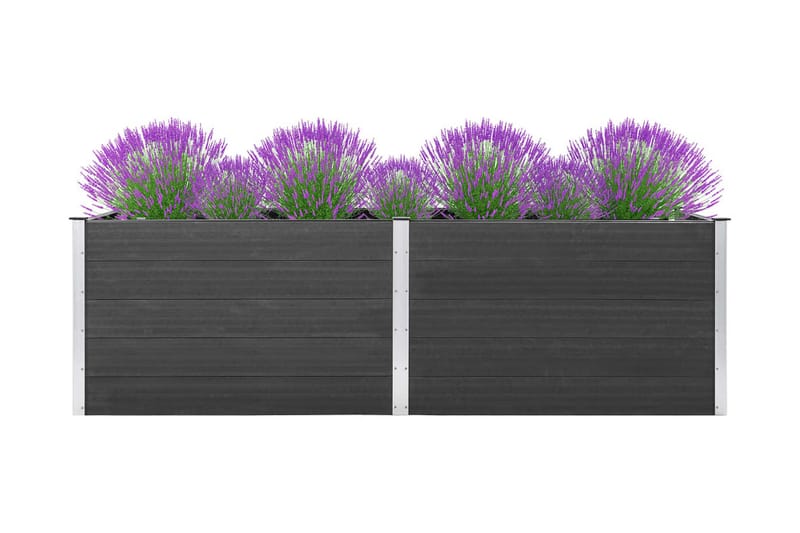 Odlingslåda upphöjd grå 200x50x91 cm WPC - Grå - Utemöbler - Övrigt utemöbler - Tillbehör utomhus - Utomhuskrukor