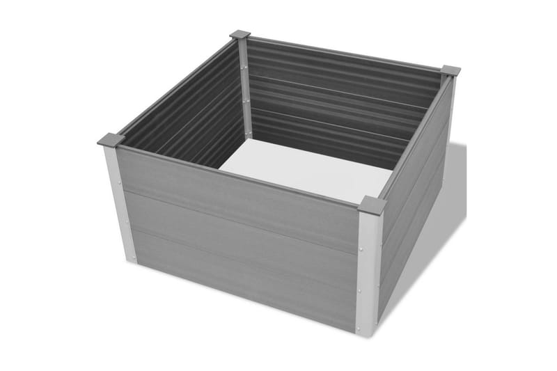 Odlingslåda upphöjd WPC 100x100x54 cm grå - Grå - Utemöbler - Övrigt utemöbler - Tillbehör utomhus - Utomhuskrukor