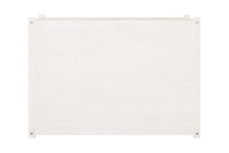Odlingslåda vit 100x50x70 cm massiv furu - Vit - Blomlåda - Utomhuskrukor