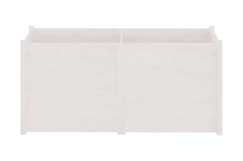 Odlingslåda vit 150x50x70 cm massiv furu - Vit - Utomhuskrukor - Blomlåda