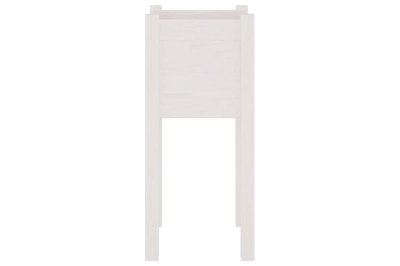 Odlingslåda vit 31x31x70 cm massiv furu - Vit - Utemöbler - Övrigt utemöbler - Tillbehör utomhus - Utomhuskrukor