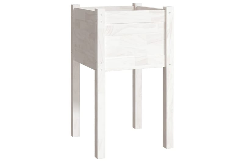 Odlingslåda vit 40x40x70 cm massiv furu - Vit - Utemöbler - Övrigt utemöbler - Tillbehör utomhus - Utomhuskrukor