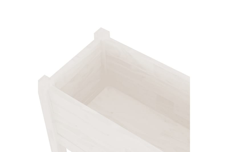 Odlingslåda vit 70x31x70 cm massiv furu - Vit - Blomlåda - Utomhuskrukor