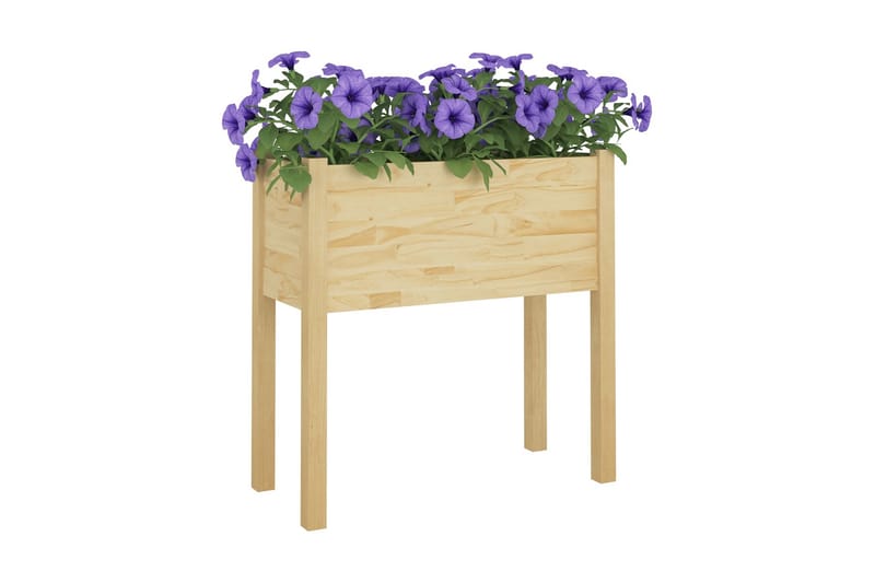 Odlingslådor 2 st 70x31x70 cm massiv furu - Brun - Utemöbler - Övrigt utemöbler - Tillbehör utomhus - Utomhuskrukor