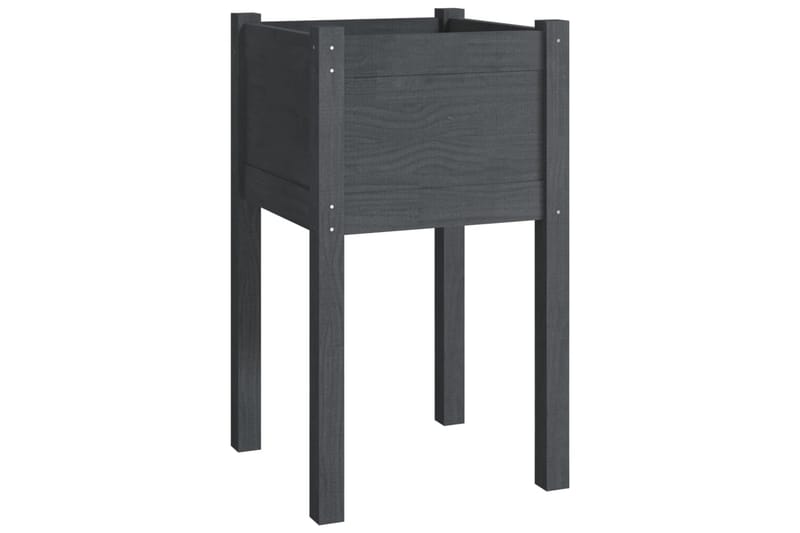 Odlingslådor 2 st grå 40x40x70 cm massiv furu - Grå - Utemöbler - Övrigt utemöbler - Tillbehör utomhus - Utomhuskrukor