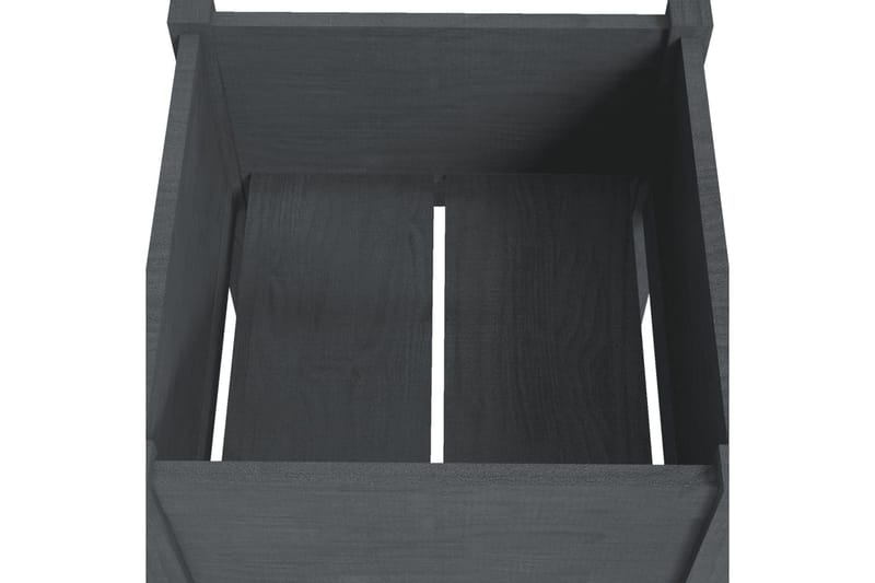 Odlingslådor 2 st grå 40x40x70 cm massiv furu - Grå - Utemöbler - Övrigt utemöbler - Tillbehör utomhus - Utomhuskrukor