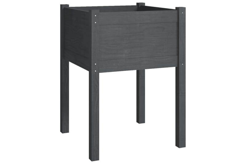 Odlingslådor 2 st grå 50x50x70 cm massiv furu - Grå - Utemöbler - Övrigt utemöbler - Tillbehör utomhus - Utomhuskrukor