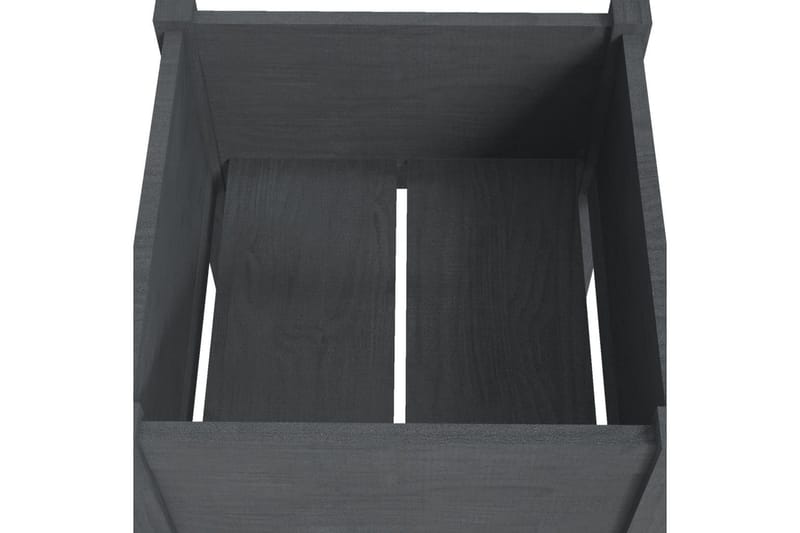 Odlingslådor 2 st grå 50x50x70 cm massiv furu - Grå - Utemöbler - Övrigt utemöbler - Tillbehör utomhus - Utomhuskrukor