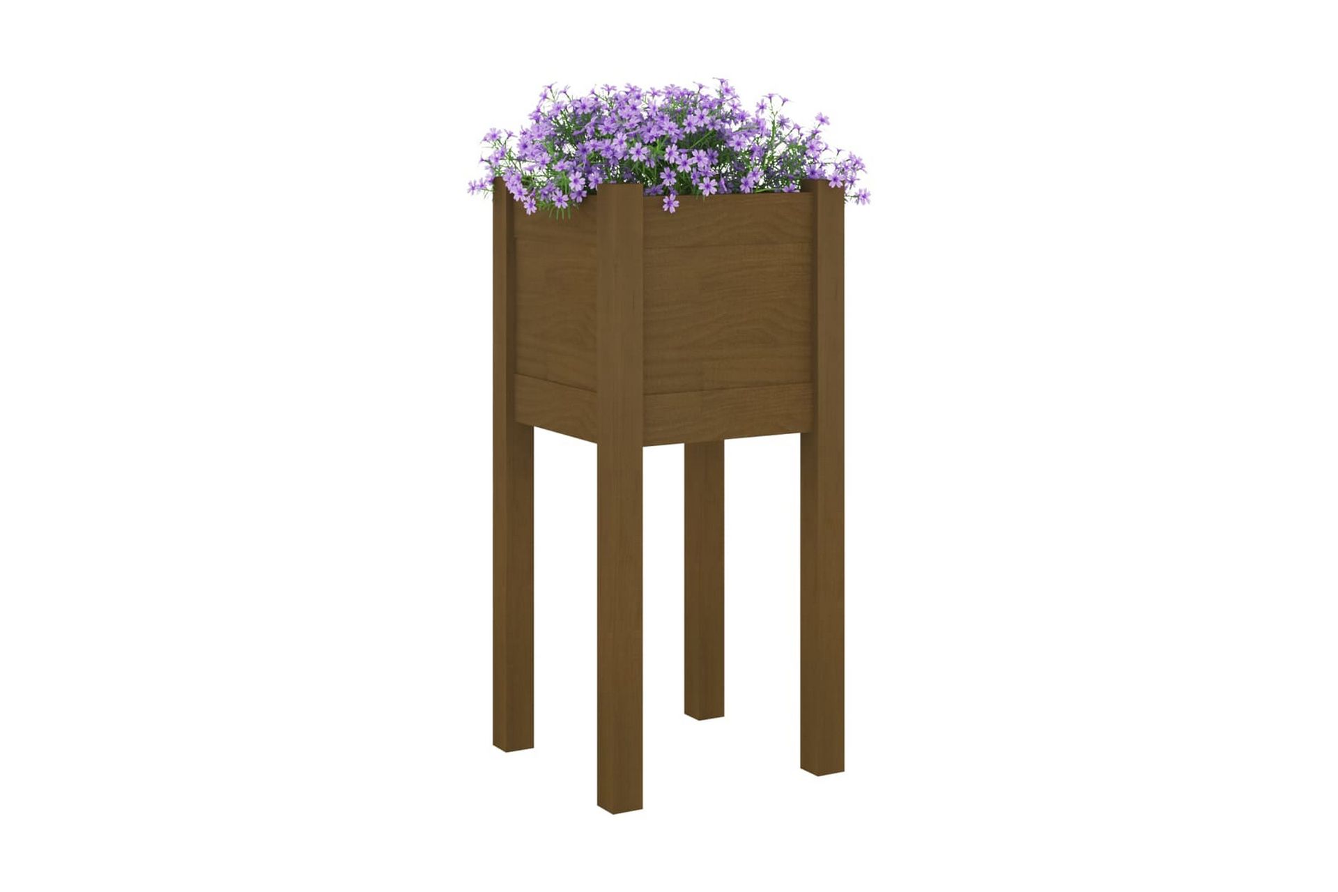 Odlingslådor 2 st honungsbrun 31x31x70 cm massiv furu - Honung - Utemöbler - Övrigt utemöbler - Tillbehör utomhus - Utomhuskrukor