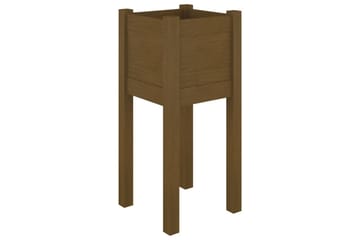 Odlingslådor 2 st honungsbrun 31x31x70 cm massiv furu - Honung - Utemöbler - Övrigt utemöbler - Tillbehör utomhus - Utomhuskrukor