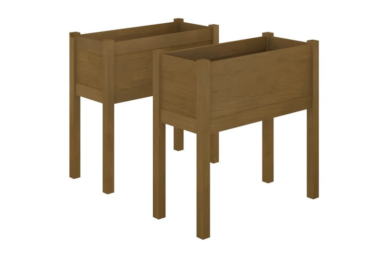 Odlingslådor 2 st honungsbrun 70x31x70 cm massiv furu - Honung - Utemöbler - Övrigt utemöbler - Tillbehör utomhus - Utomhuskrukor