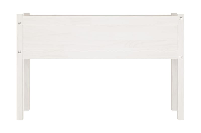 Odlingslådor 2 st vit 110x31x70 cm massiv furu - Vit - Blomlåda - Utomhuskrukor