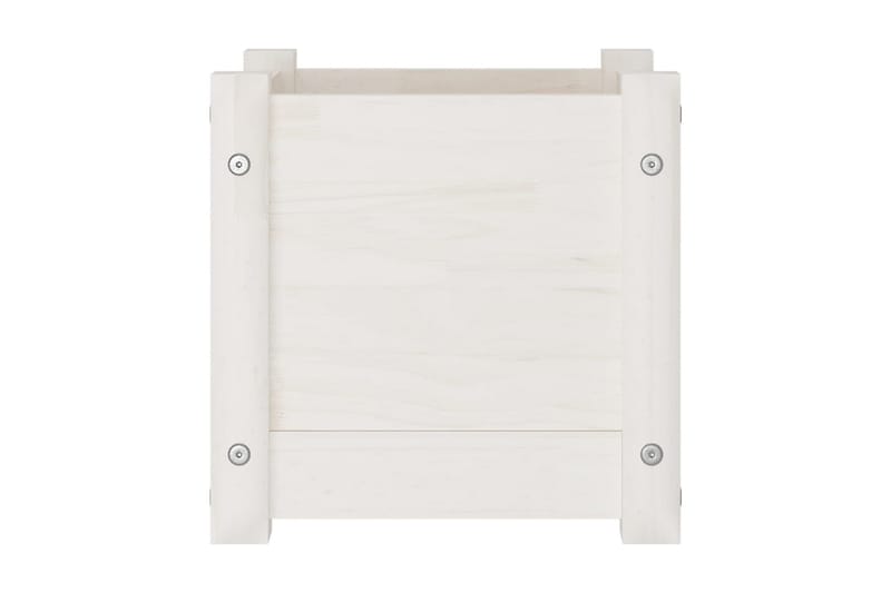 Odlingslådor 2 st vit 31x31x31 cm massiv furu - Vit - Utemöbler - Övrigt utemöbler - Tillbehör utomhus - Utomhuskrukor
