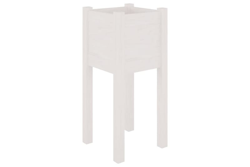 Odlingslådor 2 st vit 31x31x70 cm massiv furu - Vit - Utemöbler - Övrigt utemöbler - Tillbehör utomhus - Utomhuskrukor