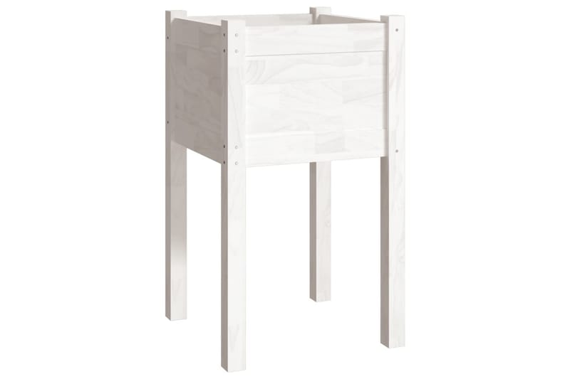 Odlingslådor 2 st vit 40x40x70 cm massiv furu - Vit - Utemöbler - Övrigt utemöbler - Tillbehör utomhus - Utomhuskrukor