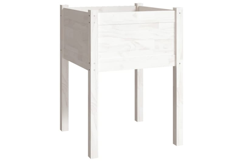 Odlingslådor 2 st vit 50x50x70 cm massiv furu - Vit - Utemöbler - Övrigt utemöbler - Tillbehör utomhus - Utomhuskrukor