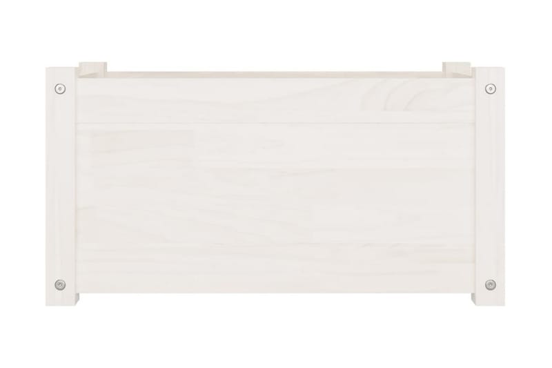 Odlingslådor 2 st vit 60x31x31 cm massiv furu - Vit - Blomlåda - Utomhuskrukor