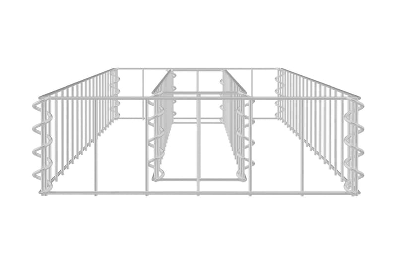 Planteringsgabion upphöjd galvaniserat stål 90x30x10 cm - Silver - Utemöbler - Övrigt utemöbler - Tillbehör utomhus - Utomhuskrukor