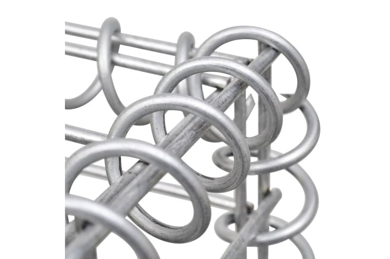 Planteringsgabion upphöjd galvaniserat stål 90x30x10 cm - Silver - Utemöbler - Övrigt utemöbler - Tillbehör utomhus - Utomhuskrukor