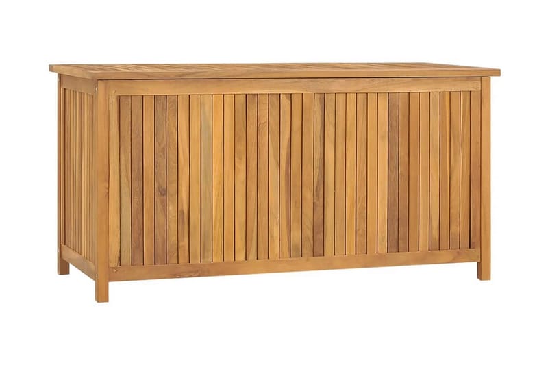Trädgårdslåda 114x50x58 cm massiv teak - Brun - Utemöbler - Övrigt utemöbler - Tillbehör utomhus - Utomhuskrukor